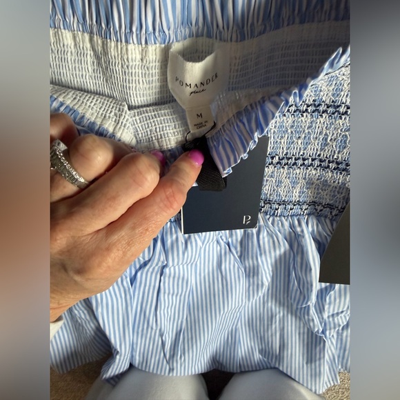 Tuckernuck Pomander Place Smocked Seersucker Palerma Skirt - Medium